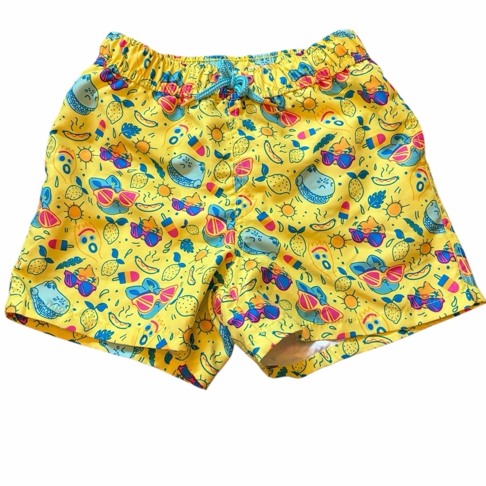 Yellow Kids Swim Shorts with Disney Rex 9/10